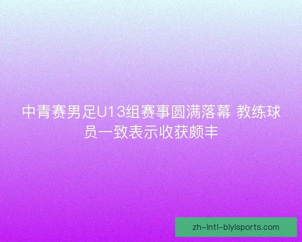 中青赛男足U13组赛事圆满落幕 教练球员一致表示收获颇丰